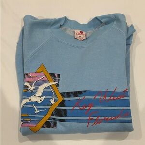 Vintage Key West Florida Blue Graphic Crewneck Sweater